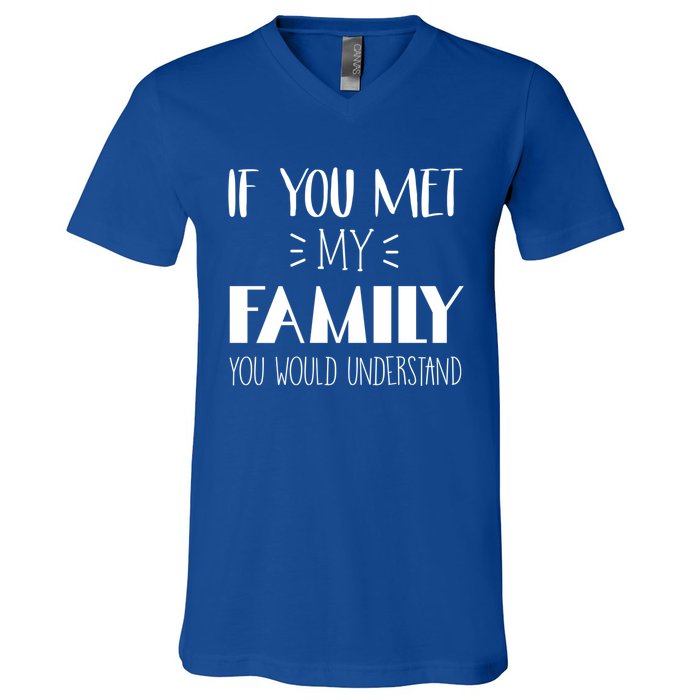 Funny Tea If You Met My Family You Would Understand Gift V-Neck T-Shirt