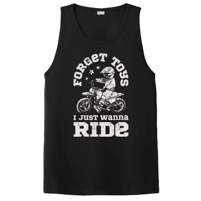 Forget Toys I Just Wanna Ride Dirt Bike Rider Motocross PosiCharge Competitor Tank