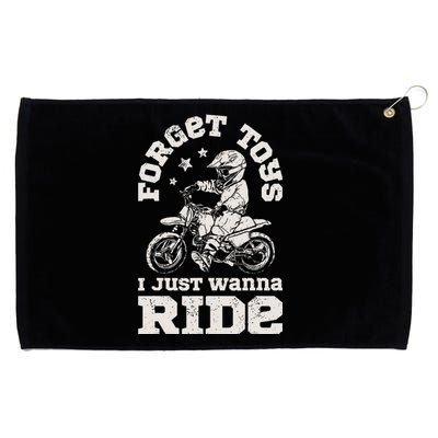 Forget Toys I Just Wanna Ride Dirt Bike Rider Motocross Grommeted Golf Towel