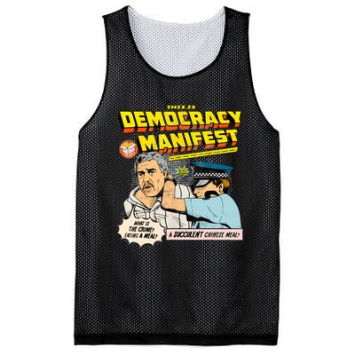 Funny This Is Democracy Manifest Mesh Reversible Basketball Jersey Tank