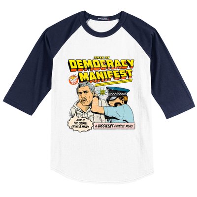 Funny This Is Democracy Manifest Baseball Sleeve Shirt