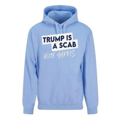 Funny Trump Is A Scab Vote Harris Walz Kamala President 2024 Unisex Surf Hoodie