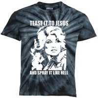 Funny Tease It To Jesus And Spray It Like Hell Western Music Kids Tie-Dye T-Shirt