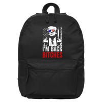 Funny Trump IM Back Bitches Take Ameircan Great Again 16 in Basic Backpack