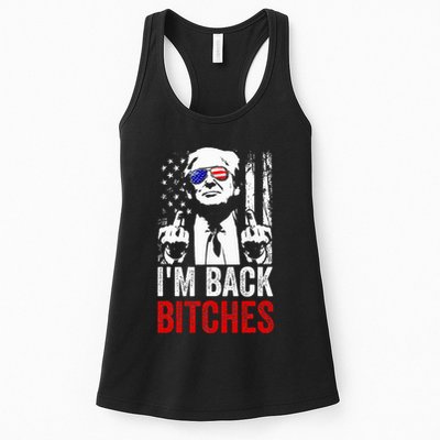 Funny Trump IM Back Bitches Take Ameircan Great Again Womens Tank Top