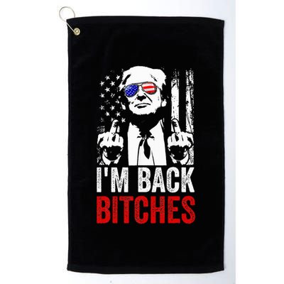 Funny Trump IM Back Bitches Take Ameircan Great Again Golf Towel