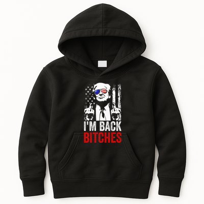 Funny Trump IM Back Bitches Take Ameircan Great Again Kids Hoodie