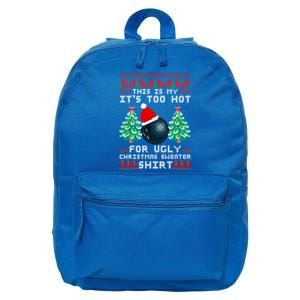 Fun This Is My Its Too Hot For Ugly Christmas Sweater Cool Gift Funny Gift 16 in Basic Backpack