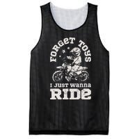 Forget Toys I Just Wanna Ride Dirt Bike Rider Motocross Mesh Reversible Basketball Jersey Tank