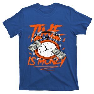 Funny Time Is Money Drip Dunk Low Patent Halloween Orange Black T-Shirt