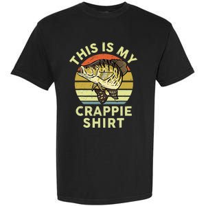 Fishing This is My Crappie Bass Fish Funny Dad Garment-Dyed Heavyweight T-Shirt