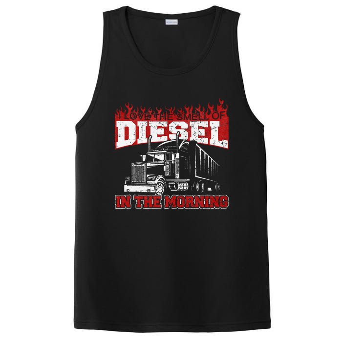 Funny Trucker I Love The Smell Of Diesel Truck Driving PosiCharge Competitor Tank