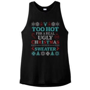 Funny This Is My ItS Too Hot For Ugly Christmas Sweaters Gift Ladies PosiCharge Tri-Blend Wicking Tank