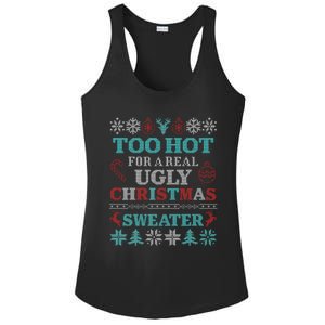 Funny This Is My ItS Too Hot For Ugly Christmas Sweaters Gift Ladies PosiCharge Competitor Racerback Tank