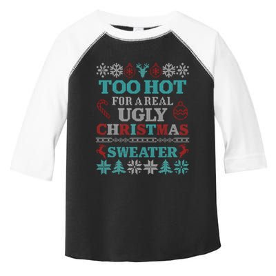 Funny This Is My ItS Too Hot For Ugly Christmas Sweaters Gift Toddler Fine Jersey T-Shirt