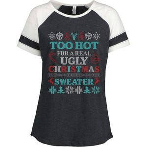 Funny This Is My ItS Too Hot For Ugly Christmas Sweaters Gift Enza Ladies Jersey Colorblock Tee