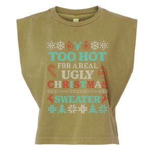 Funny This Is My ItS Too Hot For Ugly Christmas Sweaters Gift Garment-Dyed Women's Muscle Tee