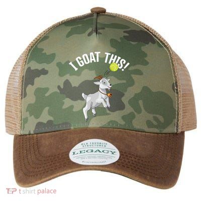 Funny Tennis I Goat This Ball Goat Lover And Tennis Player Gift Legacy Tie Dye Trucker Hat