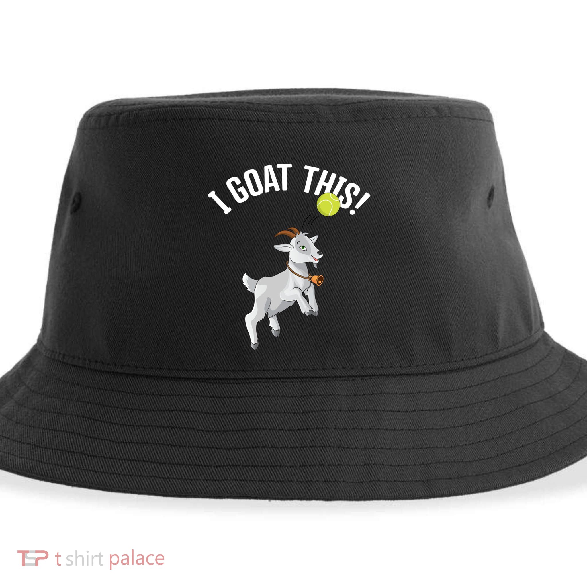 Funny Tennis I Goat This Ball Goat Lover And Tennis Player Gift Sustainable Bucket Hat