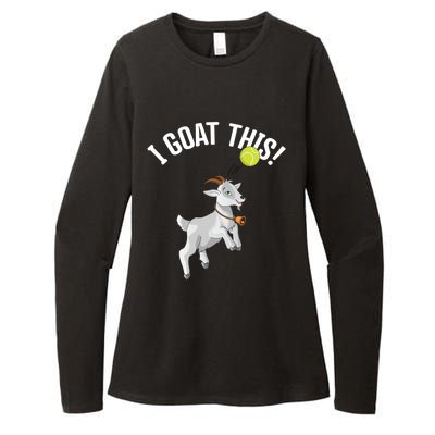 Funny Tennis I Goat This Ball Goat Lover And Tennis Player Gift Womens CVC Long Sleeve Shirt