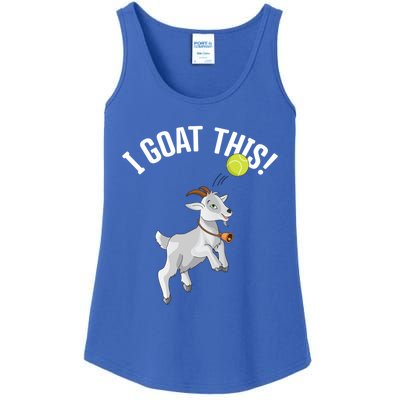 Funny Tennis I Goat This Ball Goat Lover And Tennis Player Gift Ladies Essential Tank