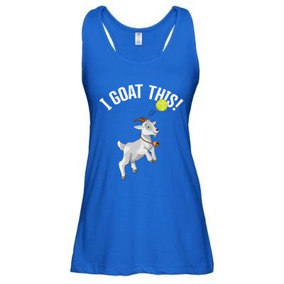 Funny Tennis I Goat This Ball Goat Lover And Tennis Player Gift Ladies Essential Flowy Tank