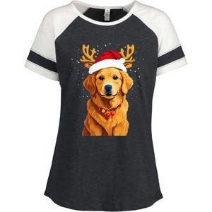 Funny This Is My Christmas Pajama Golden Retriever Dog Cool Gift Enza Ladies Jersey Colorblock Tee