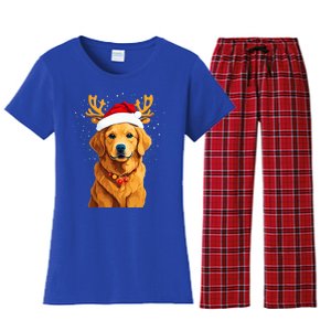 Funny This Is My Christmas Pajama Golden Retriever Dog Cool Gift Women's Flannel Pajama Set