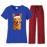 Funny This Is My Christmas Pajama Golden Retriever Dog Cool Gift Women's Flannel Pajama Set