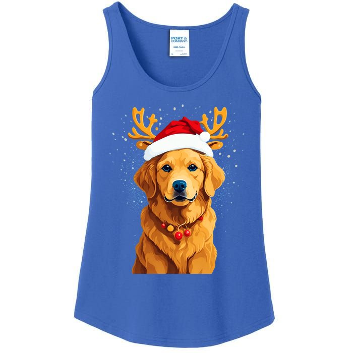 Funny This Is My Christmas Pajama Golden Retriever Dog Cool Gift Ladies Essential Tank