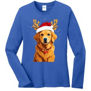 Funny This Is My Christmas Pajama Golden Retriever Dog Cool Gift Ladies Long Sleeve Shirt