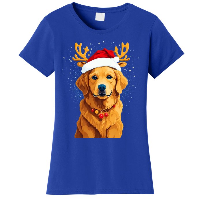 Funny This Is My Christmas Pajama Golden Retriever Dog Cool Gift Women's T-Shirt