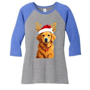 Funny This Is My Christmas Pajama Golden Retriever Dog Cool Gift Women's Tri-Blend 3/4-Sleeve Raglan Shirt