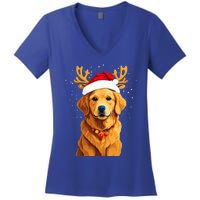 Funny This Is My Christmas Pajama Golden Retriever Dog Cool Gift Women's V-Neck T-Shirt