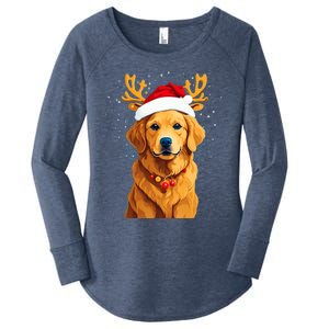 Funny This Is My Christmas Pajama Golden Retriever Dog Cool Gift Women's Perfect Tri Tunic Long Sleeve Shirt