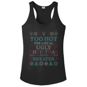 Funny This is My It's Too Hot for Ugly Christmas   Ladies PosiCharge Competitor Racerback Tank