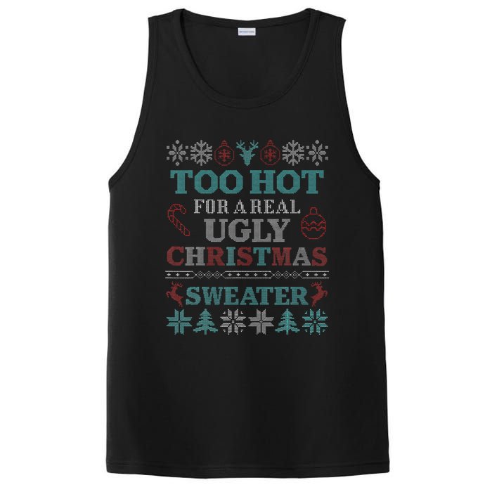 Funny This is My It's Too Hot for Ugly Christmas   PosiCharge Competitor Tank