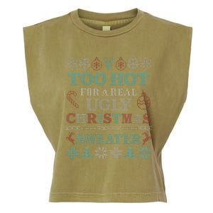 Funny This is My It's Too Hot for Ugly Christmas   Garment-Dyed Women's Muscle Tee