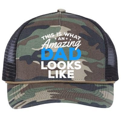 Funny This Is What An Amazing Dad Father's Day Amazing Dad Gift Retro Rope Trucker Hat Cap