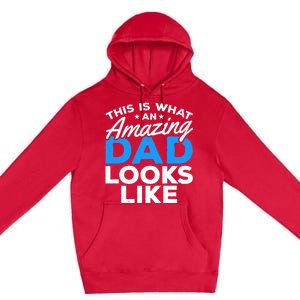 Funny This Is What An Amazing Dad Father's Day Amazing Dad Gift Premium Pullover Hoodie