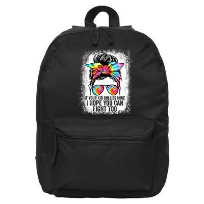 Funny Tees If Your Kid Bullies Mine I Hope You Can Fight Too 16 in Basic Backpack