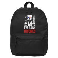 Funny Trump IM Back Bitches Take Ameircan Great Again 16 in Basic Backpack
