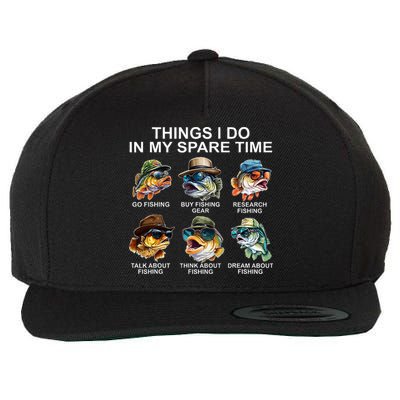 Funny Things I Do In My Spare Time Fishing Wool Snapback Cap