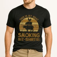 Funny This Is My Meat Smoking Bbq Barbeque Dad Cooling Performance Crew T-Shirt
