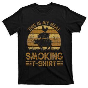 Funny This Is My Meat Smoking Bbq Barbeque Dad T-Shirt