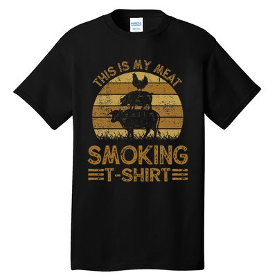 Funny This Is My Meat Smoking Bbq Barbeque Dad Tall T-Shirt