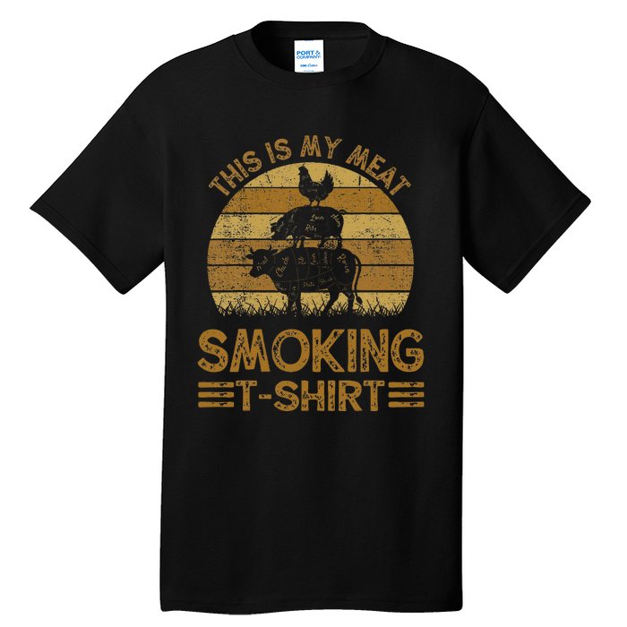 Funny This Is My Meat Smoking Bbq Barbeque Dad Tall T-Shirt