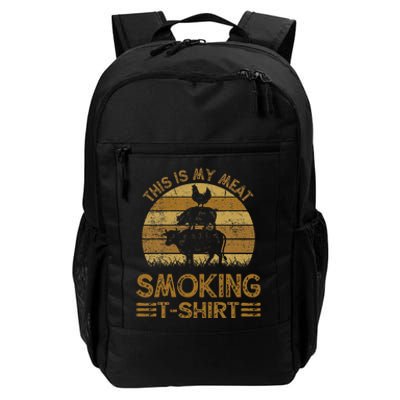 Funny This Is My Meat Smoking Bbq Barbeque Dad Daily Commute Backpack