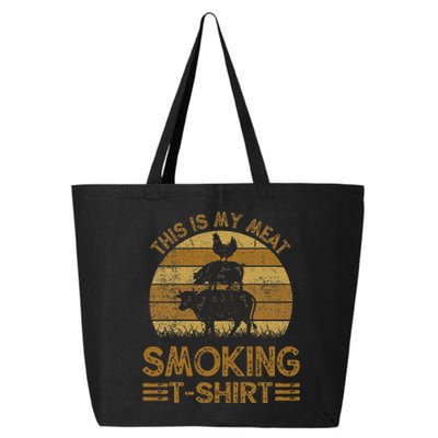 Funny This Is My Meat Smoking Bbq Barbeque Dad 25L Jumbo Tote