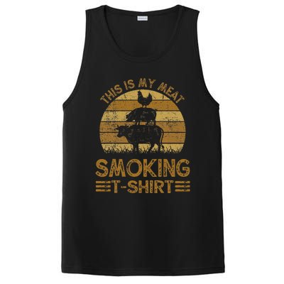 Funny This Is My Meat Smoking Bbq Barbeque Dad PosiCharge Competitor Tank